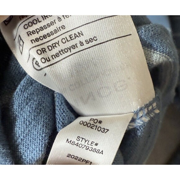 NWT Vince Hooded Shirt Medium Long Sleeve Light Blue Striped Preppy Old Money - Picture 12 of 12